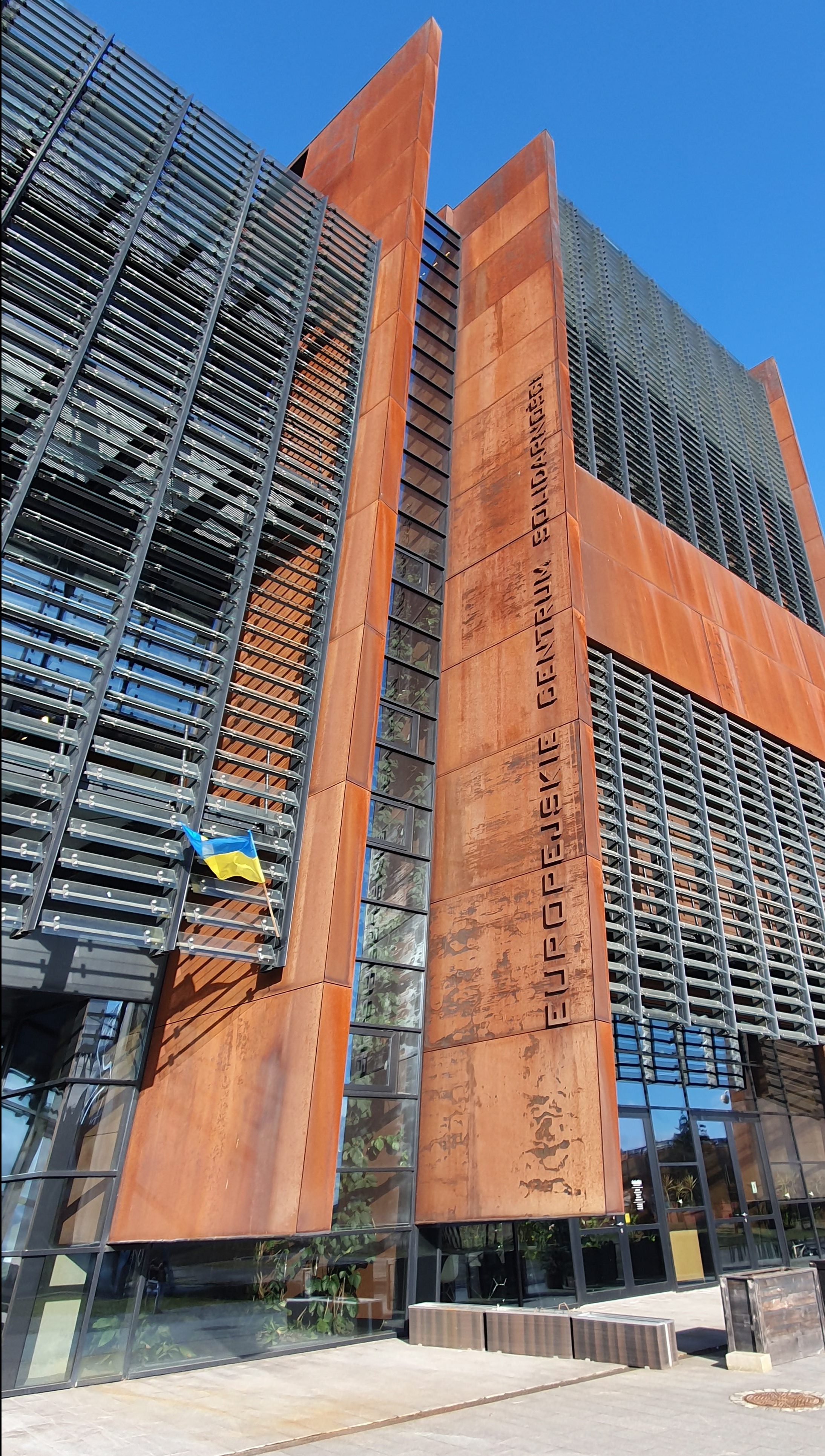 The European Solidarity Centre in Gdansk has taken up the Ukrainian cause. (Photo: Greg Mills)