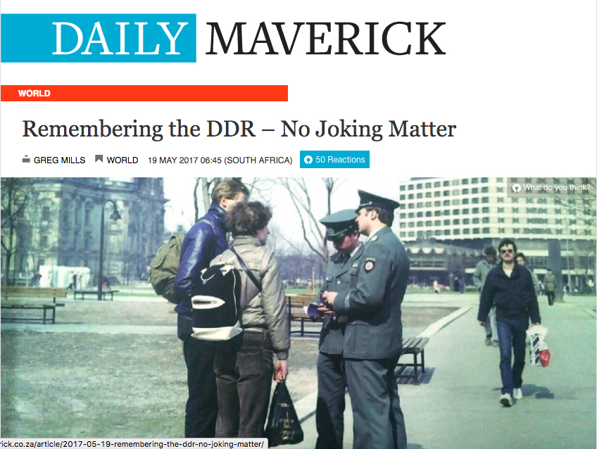 Remembering the DDR - No Joking Matter