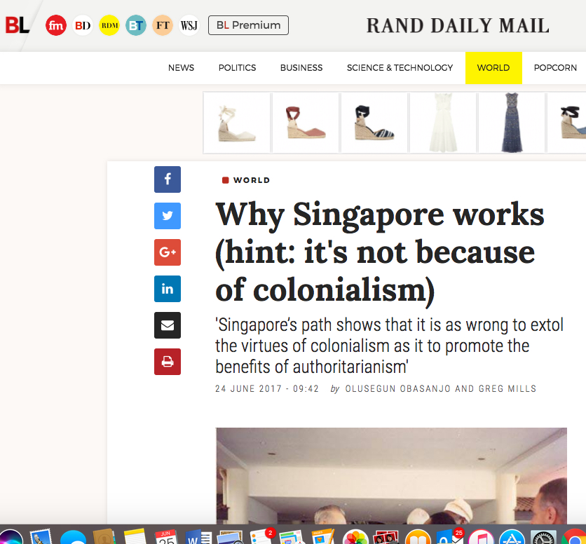 Why Singapore works (hint: it's not because of colonialism)